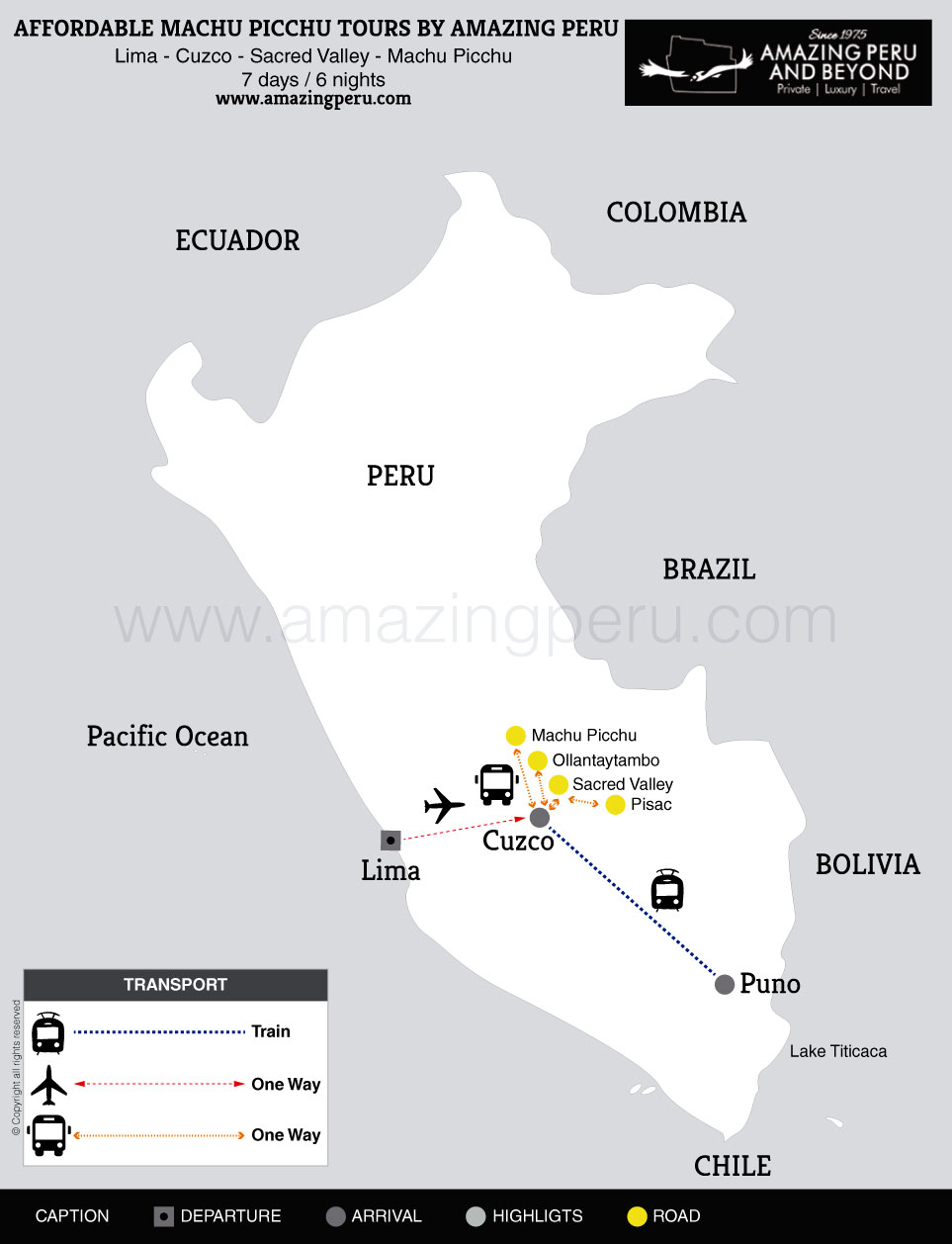 2024 Affordable Machu Picchu Tours by Amazing Peru - 7 days / 6 nights.