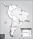 tour map: Chile, Argentina & Brazil