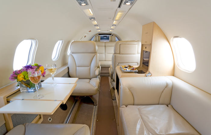 Learjet 35 interior