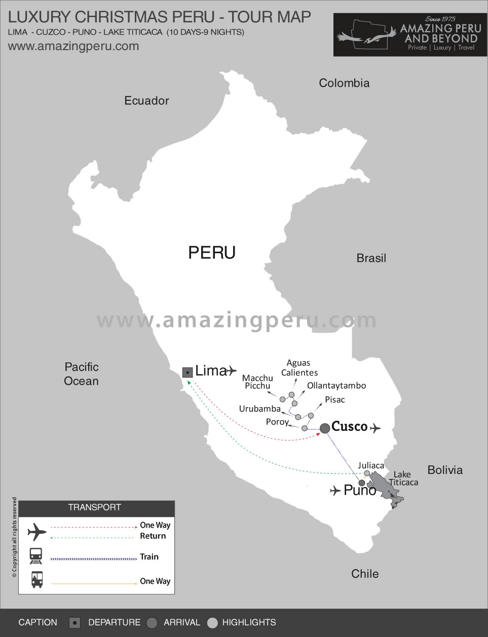 Luxury Christmas Tour to Machu Picchu 2024 - Option 1 - 10 days / 9 nights.