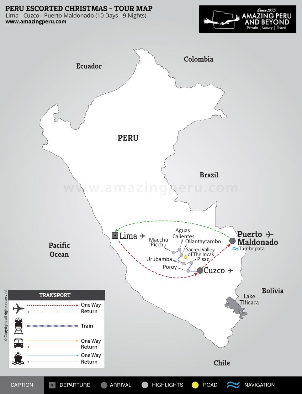 2022 Escorted Christmas in Machu Picchu - Option 3 - 10 days / 9 nights.